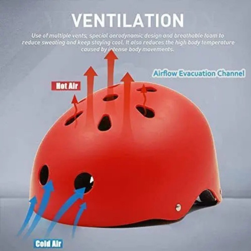 Adjustable Kids Helmet-Red, Toddler Bike Helmet for 3-8 Years,(48-56cm)