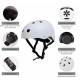 Adjustable Kids Helmet-White, Toddler Bike Helmet for 3-8 Years,(48-56cm)