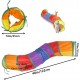 MasterCub Cat Tunnel Cat Toy Foldable Storage Two-way Tunnel Curved S-shaped Fun Cat Supplies Cat Tunnel Nest