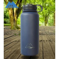 MasterTool - 1 Litre Stainless Steel Vacuum Bottle, Double-wall Sport Bottle-Dark Blue, 304SS, BPA Free